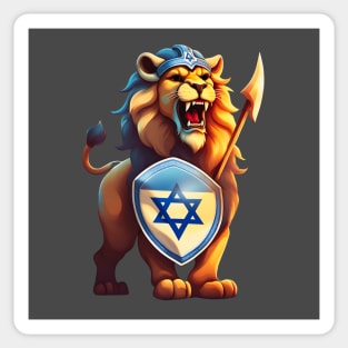 Lion Israel Viking Sticker